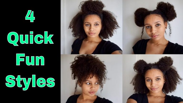 Natural Hair | 4 quick easy styles