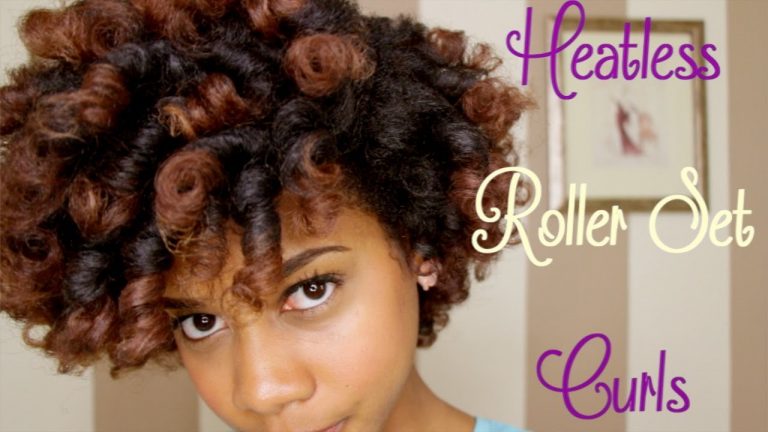 How to: Heatless Roller Set Curls on Natural Hair