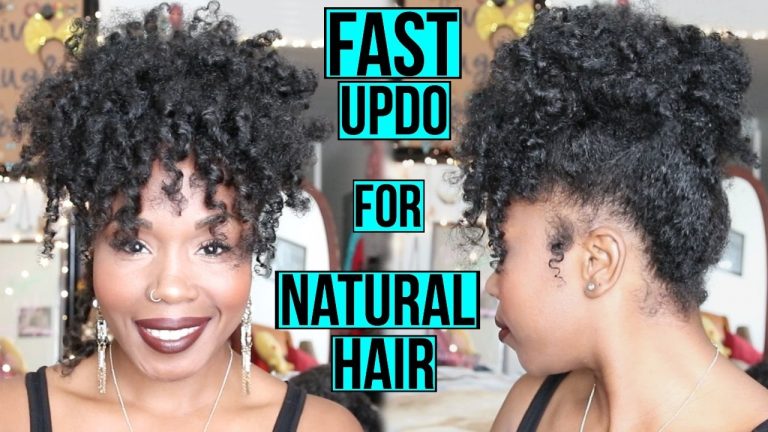 FAST & ELEGANT Updo for Natural Hair | Soft & Fluffy Curls