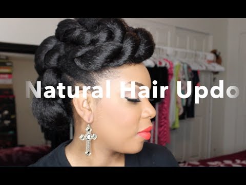 Natural Hair | Natural Hair Updo With Braiding Hair Tutorial