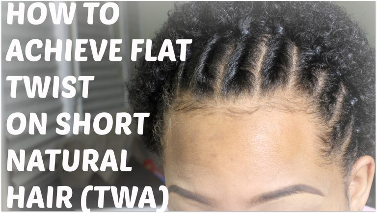 NATURAL HAIR | How to Flat twist on Short Natural Hair (TWA)