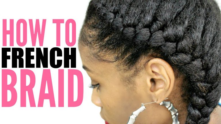 How to French Braid Natural Hair► for Beginners Step by Step