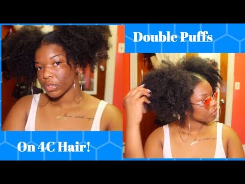 Double Puffs on 4C Natural hair! *Super Easy*