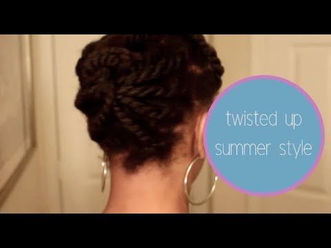 (244)TWISTED UP: SUMMER NATURAL HAIRSTYLE
