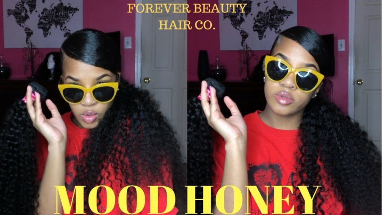 BIG CURLY PONYTAIL on Natural Hair w/ Weave ? | Beauty Forever Hair Co.