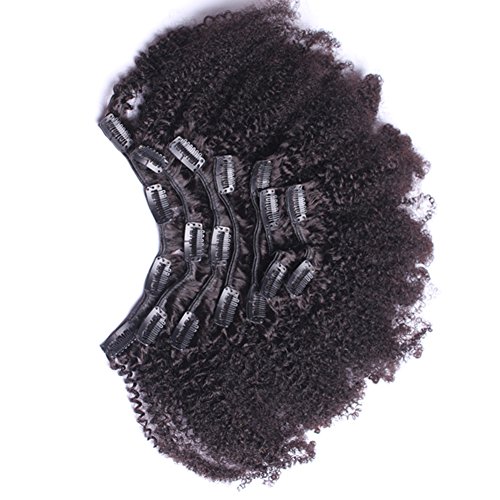7A 4B 4C Kinky Curly Clip In Human Hair Extensions 7Pc Natural Brazilian African American Clip In Human Hair Extensions Clip Ins