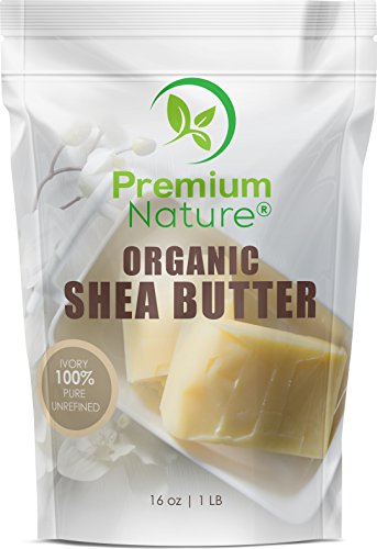 Shea Butter Raw Organic African – 16 oz bag Pure Virgin Unrefined for Body Butter Stretch Mark Eczma Natural Lip Balm Organic Skin Care Scar Cream DIY Skin Food Naturals Premium Nature