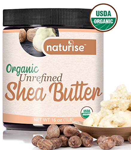 Naturise Shea Butter Raw Organic Unrefined Ivory 16 oz (1 LB) – Highest Grade African Shea Butter – Great for DIY Skincare Products and Body Butter Moisturizer for Dry Skin, Eczema, and Hair Care