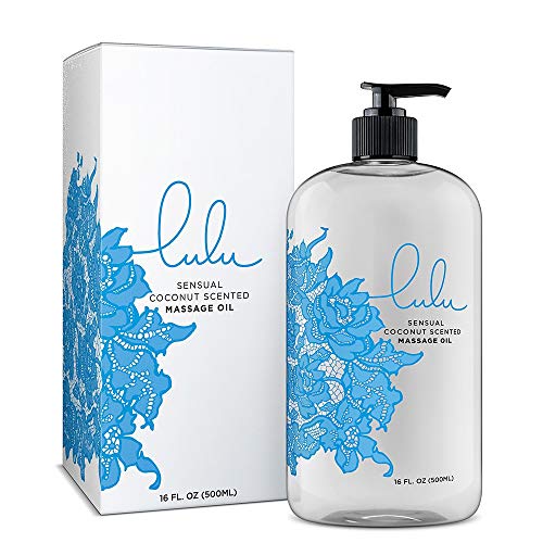 Lulu Coconut Massage Oil. with Fractionated Coconut Oil & Essential Oils. for Massaging 16oz