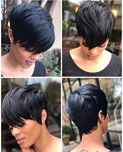 Short Pixie Cut Hair Short Black Hairstyles Synthetic Wigs For Women Heat Resistant Hairpieces Women’s Fashion Wigs