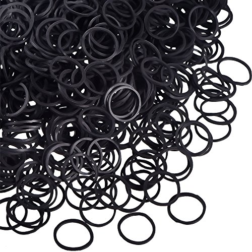 Hicarer Pack of 1000 Mini Rubber Bands Soft Elastic Bands for Kids Hair, Braids Hair, Wedding Hairstyle and More (Black)