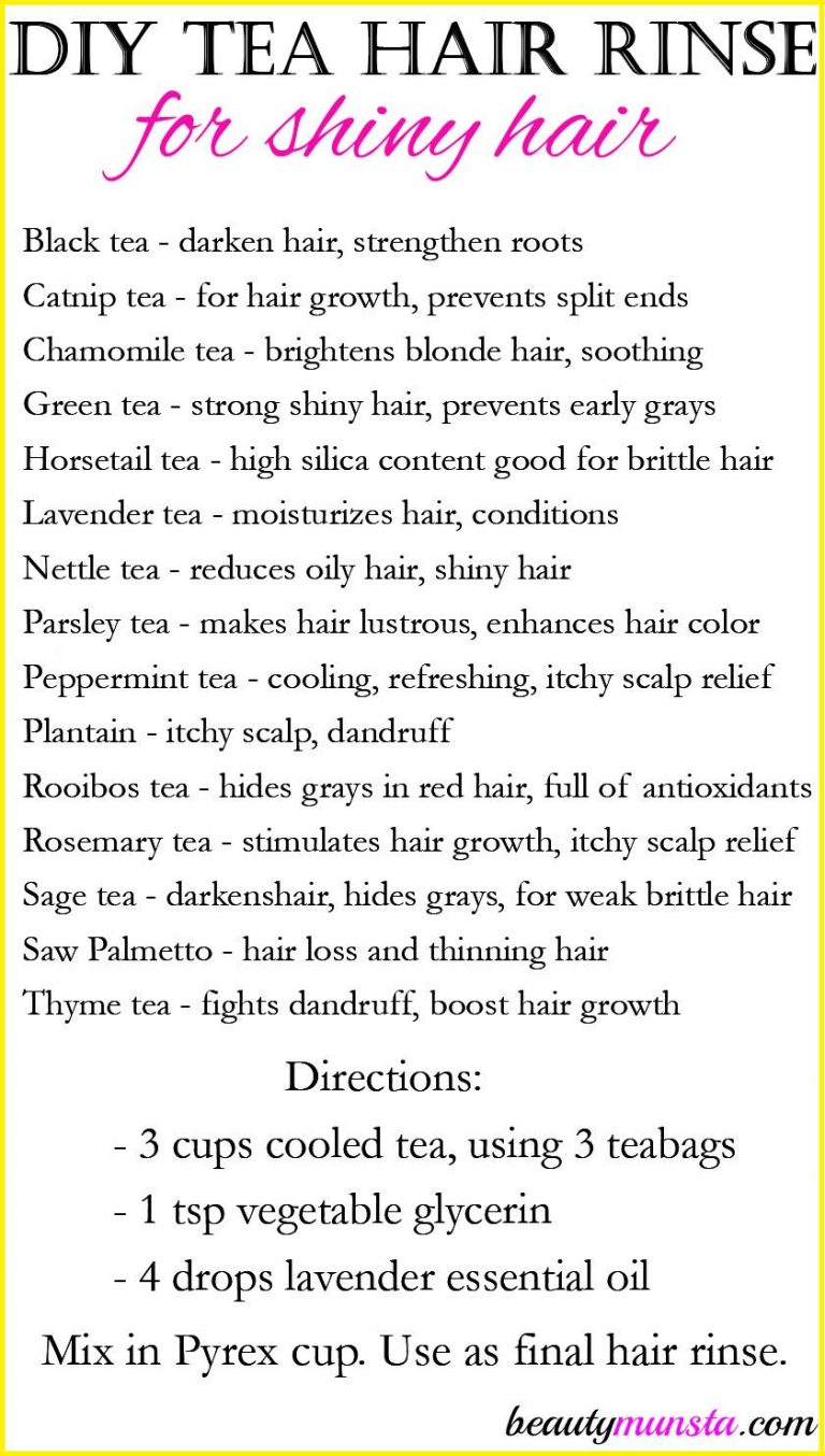 DIY Tea Hair Rinse for Shiny Hair – beautymunsta – free natural beauty hacks and more!