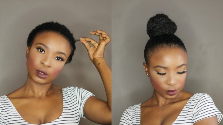 How To | Top Knot High Bun on Short Natural Hair
