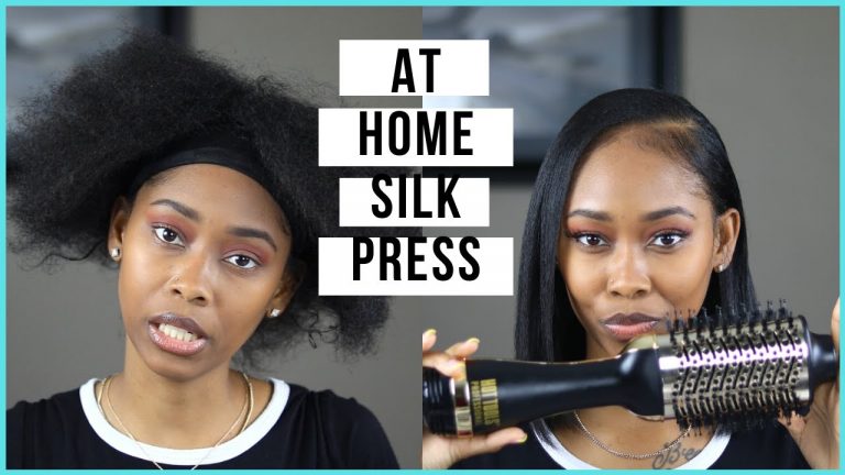 How to: Blow out Silk Press Natural Hair At Home | Hot Tools 24k Blow Out Brush Review