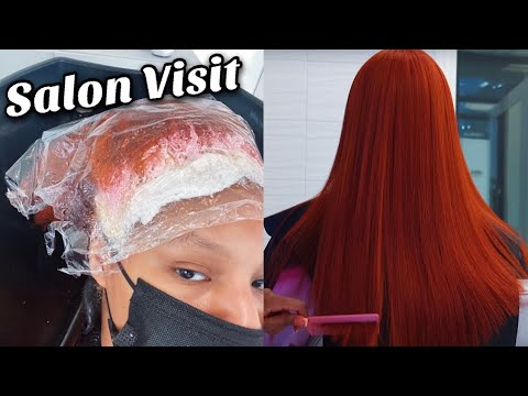 Salon Visit | Straightening My Natural Hair + Root Touch-Up