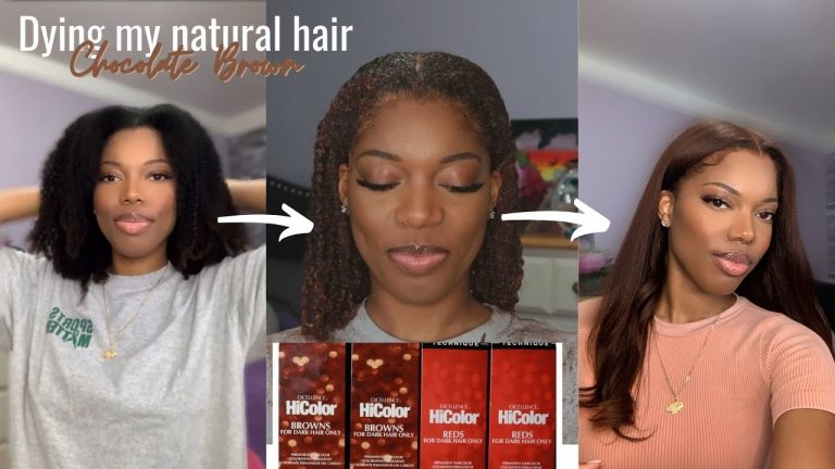 Dying My Natural Hair Chocolate Brown | L'oreal HiColor | Gabrielle Amandaaa