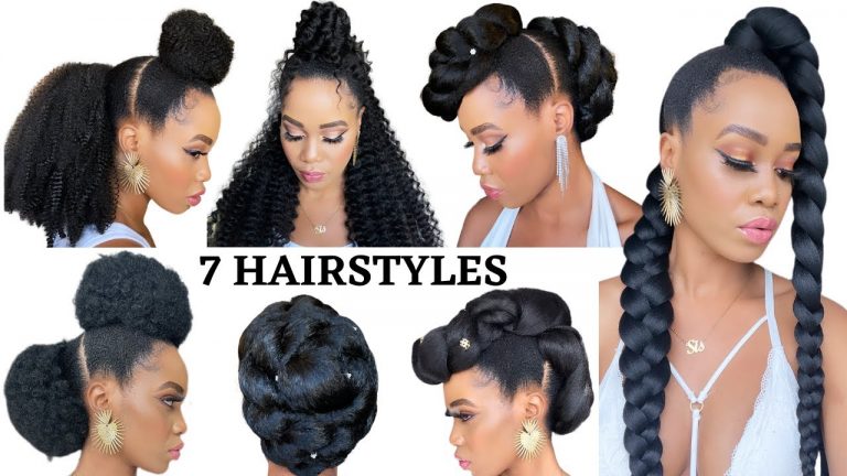 ?7 QUICK & EASY HAIRSTYLES ON NATURAL HAIR /TUTORIALS / Protective Style / Tupo1