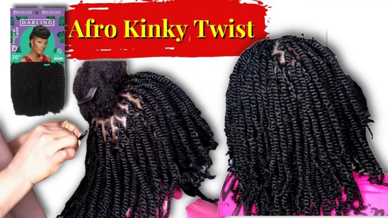 Afro Kinky Bouncy Twist Braids On Natural Hair Using Darling Extension