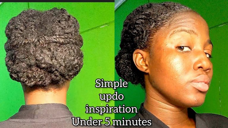 Simple Natural Hair Updo Under 5 Minutes