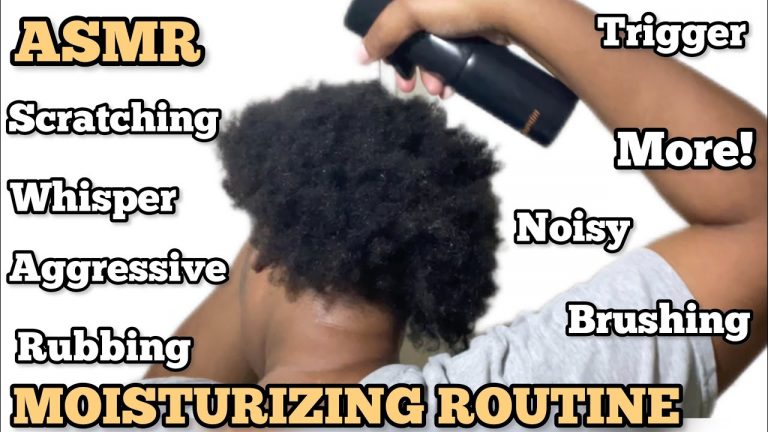 ASMR | MOISTURIZING ROUTINE | NATURAL HAIR | ALOT OF DIFFERENT NOISES & MORE! (Triggers)