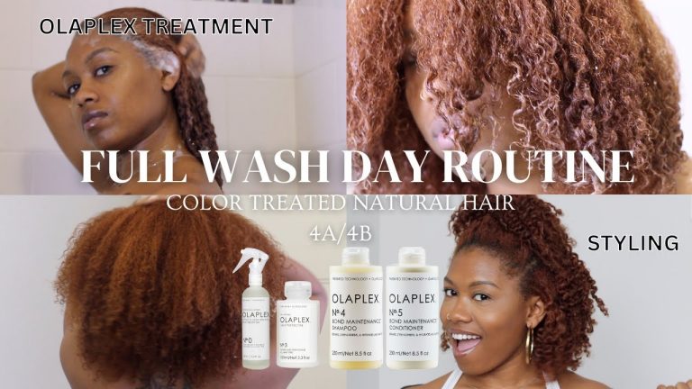 FULL Wash Day Routine From Start to Finish | 4a/4b Natural Hair | New Hair Color, Olaplex, etc.