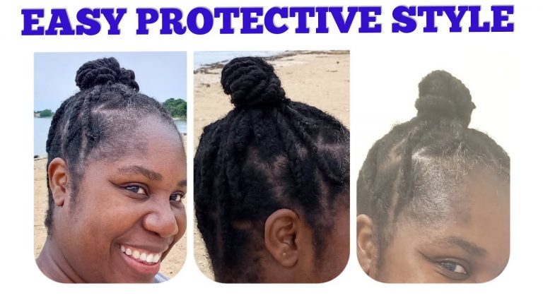 Easy protective style for length retention on Natural hair