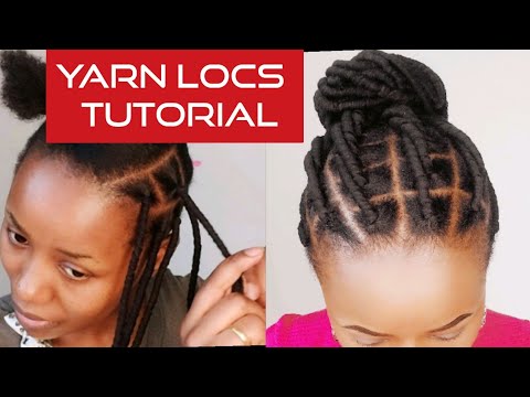 How to do African Threading on natural hair /YARN LOCS| Step by step, bigginers friendly