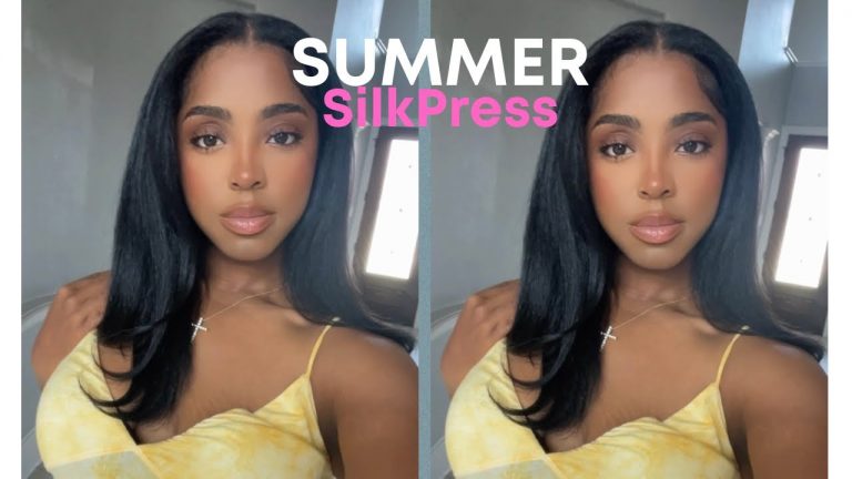 Updated At Home Silk Press For Natural Hair How to Avoid Humidity, Frizz, and maintain for Weeks