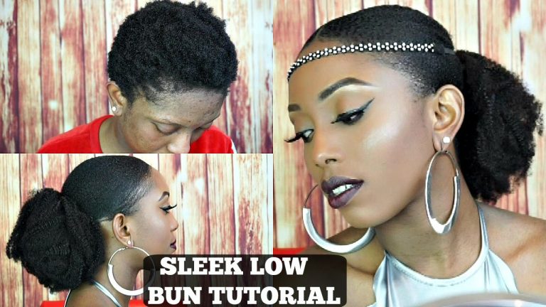 Bomb Sleek Low Bun On Short 4C Natural Hair Tutorial