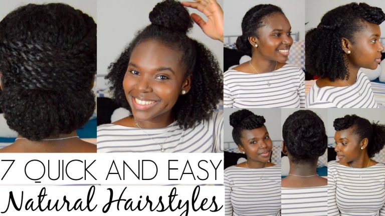 7 QUICK AND EASY Hairstyles For Natural Hair