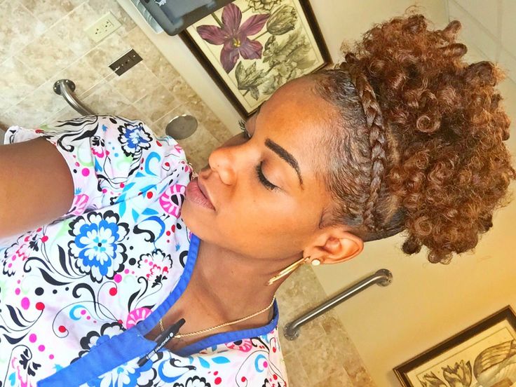 Natural Hair High Puff With French Braid Video Community