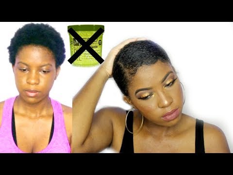 HOW TO SLICK DOWN SHORT 4C TWA NATURAL HAIR no gel |BeautyWithPrincess