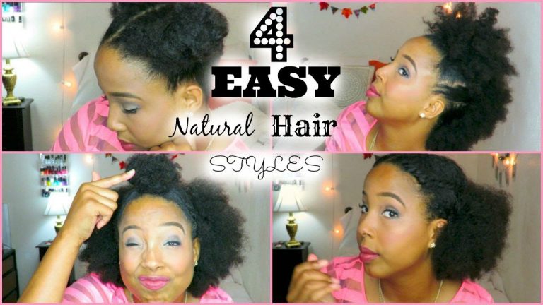 Four Easy Quick HairStyles for Short/Medium Natural Hair