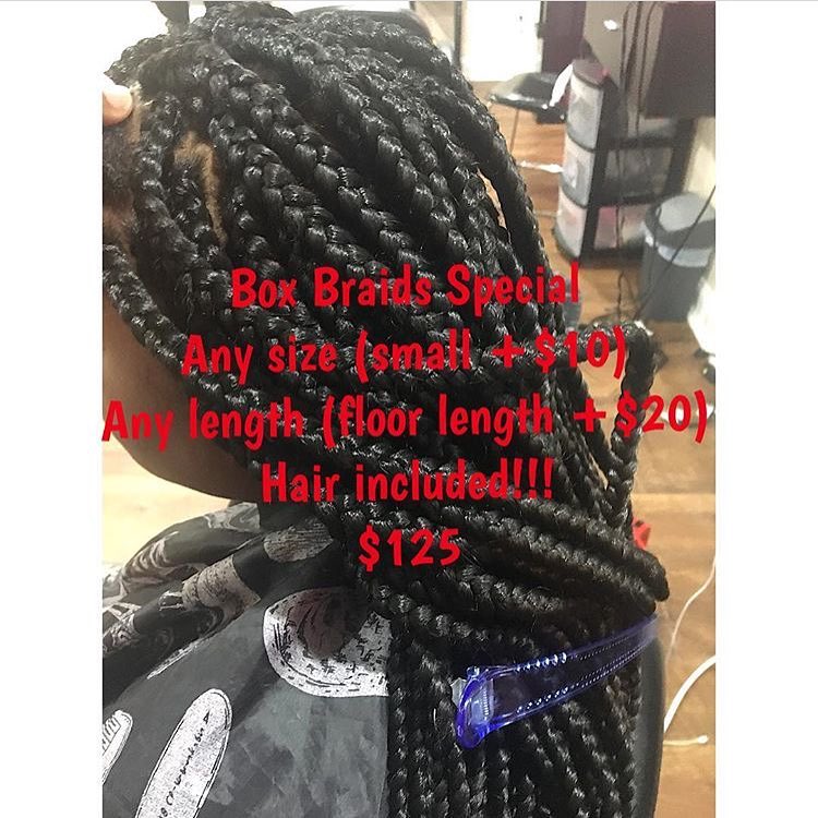 Box Braids Special‼️‼️‼️ $125 & HAIR INCLUDED ‼️ #braidsbynae #naturalhairstyle…