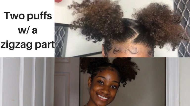 Two puffs w/ a zigzag part! Natural hair tutorial | HOW TO | RuthTheTruth (1080p)
