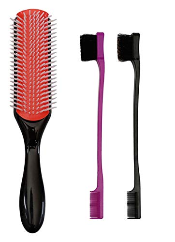 9-Row Hair Brush And Edge Brush – USA Fashion Accessories