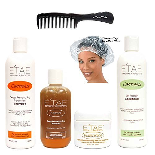 Natural Hair Kit including eHairClub Hair Tools and Etae Carmel Natural Products