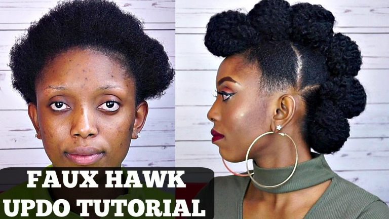 How To Faux Hawk Updo Tutorial On Short Natural Hair