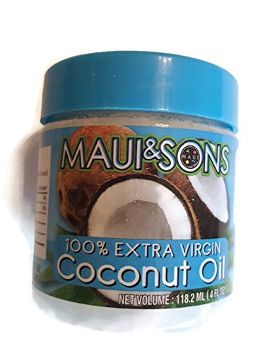 Maui & Sons 100% Extra Virgin Coconut Oil 4 Oz Jar