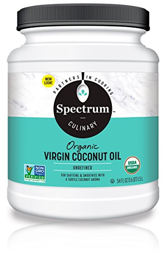 Spectrum Organic Coconut Oil for Cooking, Virgin, Unrefined, 54 fl. oz.