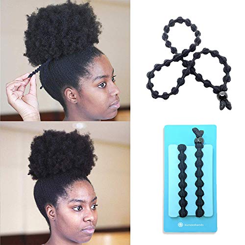 BunzeeBands Adjustable Length Hairband | Long Cushioned Headband Ties for Women with Thick, Braided, Kinky, Curly, Natural Hair | Extra Stretchy, No-Slip Design (Single, Black)