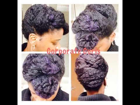 Natural Hair Rainy Day Updo – Perfect for the Office