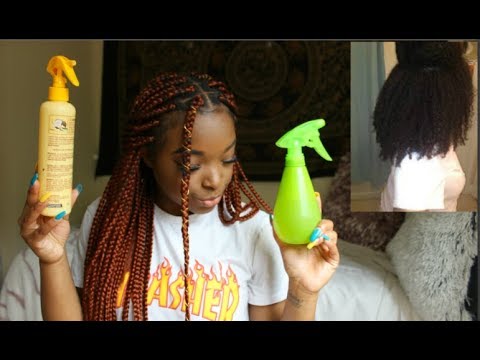 HOW TO GROW NATURAL HAIR IN BOX BRAIDS(1 MONTH)