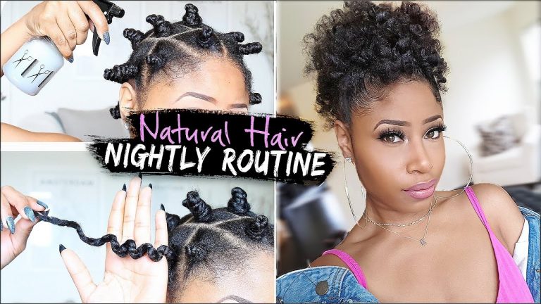 Natural Hair ➟ NIGHT TIME ROUTINE for GROWING, HEALTHY Hair! (easy + affordable)
