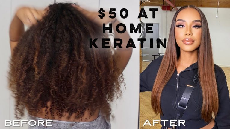 How to Use KERATIN TREATMENT at home to straighten natural hair!