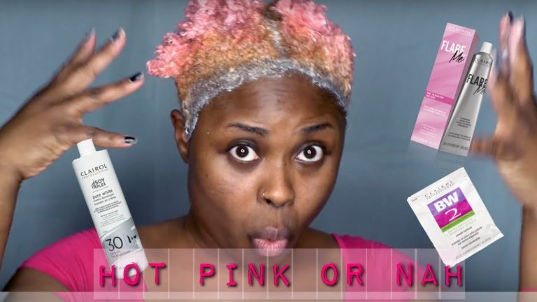Turning my Natural Hair Pink |  Clairol Flare Me on my TWA