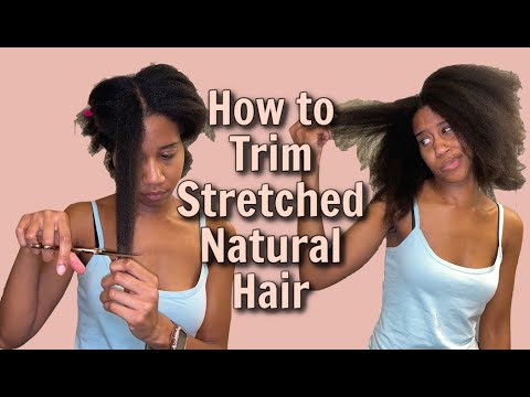 How to Trim Stretched Natural Hair | Watch Me Trim my Natural Hair! | Gabrielle Ishell