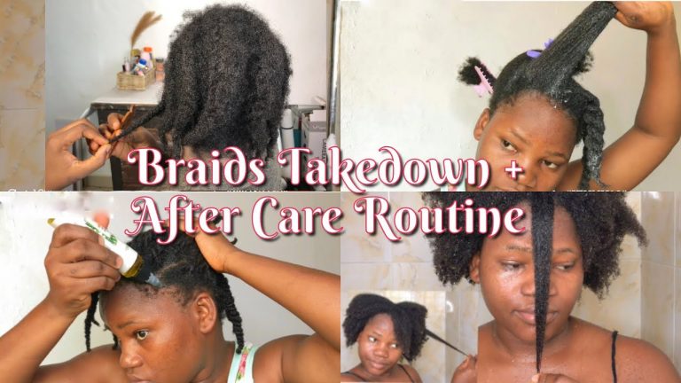 😱 Nasty 1 Month old braids takedown 4c Natural Hair Washday Aftercare Routine