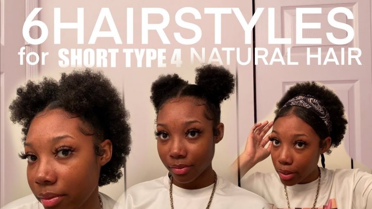 6 Hairstyles for SHORT type 4 natural hair 💕💕