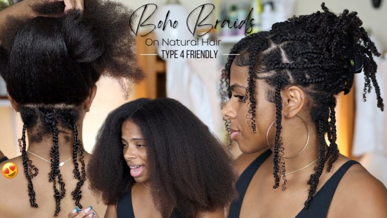 Boho Braids on my Type 4 Natural Hair | I’m IN LOVE ? | No Added Hair!! The Perfect Summer Hairstyle